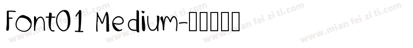 Font01 Medium字体转换